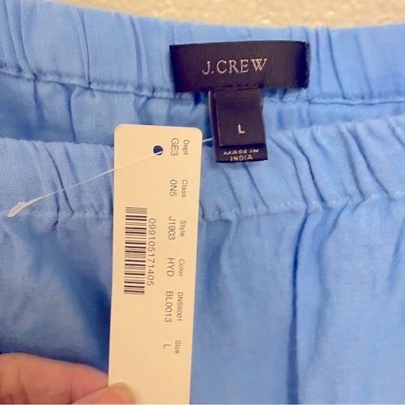 NWT J.Crew Tie-Shoulder Hydrangea Mini Dress Embroidery Size Large - Picture 8 of 9